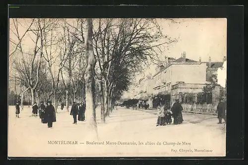 AK Montélimar, Boulevard Marre-Desmarais, les allées du Champ-de-Mars