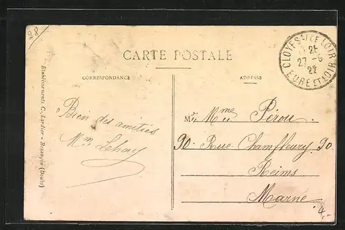 AK La Ferté-Villeneuil, La Cavée, Strassenpartie