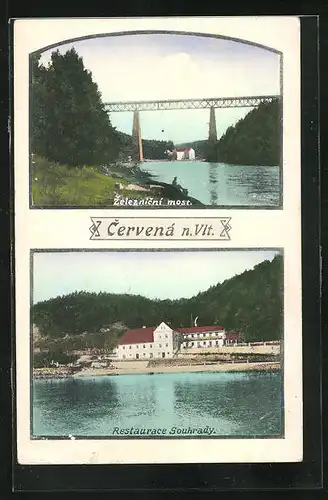 AK Cervena n. Vlt., Zeleznicni most, Restaurace Souhrady
