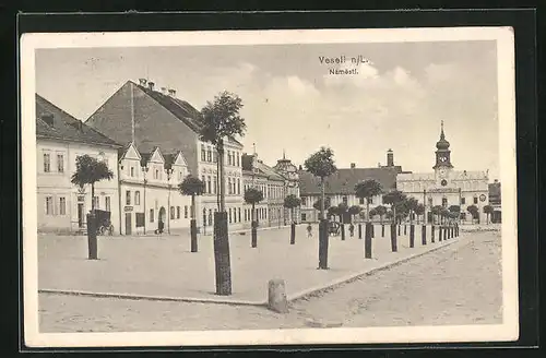 AK Veselí n. L., Marktplatz am hellichten Tag