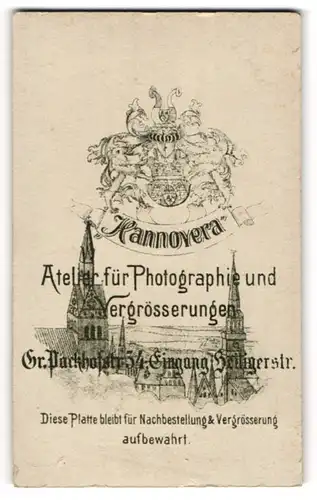 Fotografie Atelier Hannovera, Hannover, Ansicht Hannover, Wappen und Kirchtürme