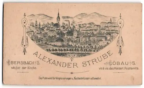 Fotografie Alexander Strube, Löbau, Ansicht Löbau i. S., Panorama der Ortschaft
