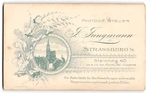 Fotografie F. Jungmann, Strassburg / Elsass, Ansicht Strassburg / Elsass, Blick zum Münster