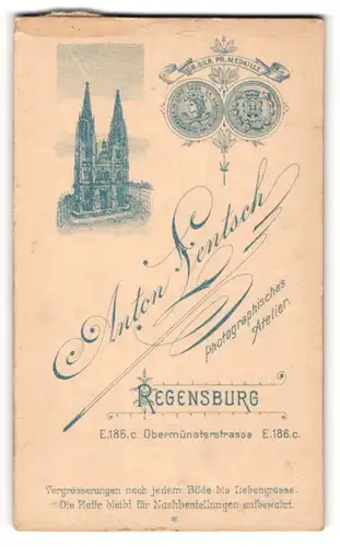 Fotografie Anton Lentsch, Regensburg, Ansicht Regensburg, Kathedrale & Messe-Medaillen