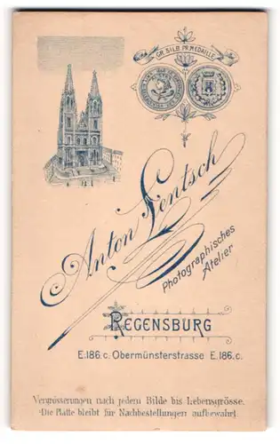 Fotografie Anton Lentsch, Regensburg, Ansicht Regensburg, Kathedrale, Messe-Medaillen
