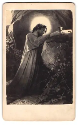 Fotografie Gemälde von Delaroche, Le Christ au mont des oliviers