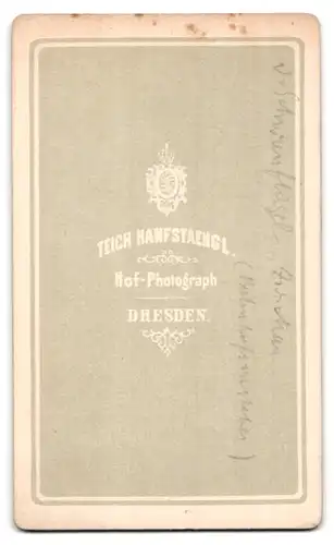 Fotografie Teich Hanstaengl, Dresden, Portrait V. Schwanflügel, Bahnhofvorsteher Zwickau