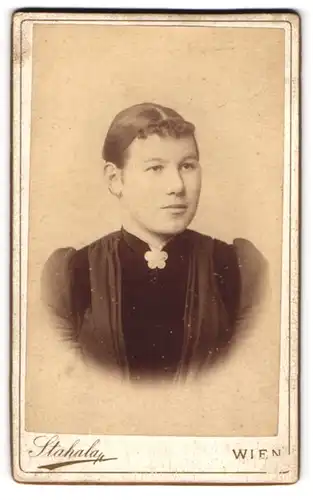Fotografie Stahala, Wien, Portrait junge Dame mit zurückgebundenem Haar