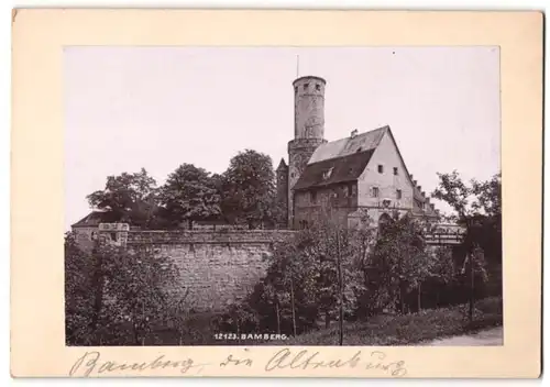 Fotografie Fotograf unbekannt, Ansicht Bamberg, Partie an der Altenburg