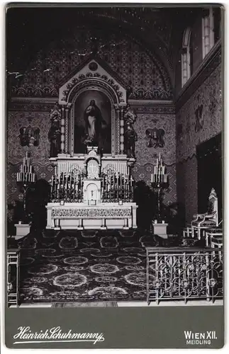 Fotografie Heinrich Schuhmann, Wien, Ansicht Wien, Altar in Kirche