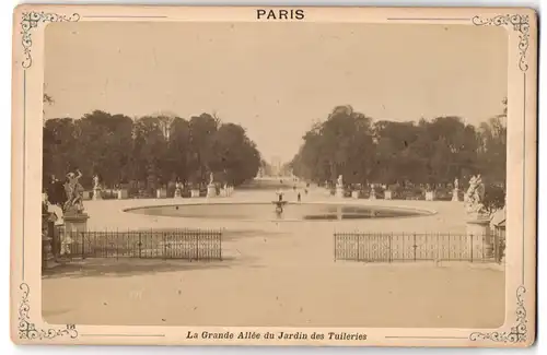 Fotografie unbekannter Fotograf, Ansicht Paris, La Grande Allée du Jardin des Tuileries