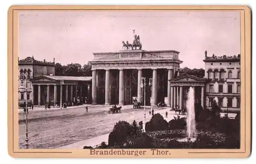 Fotografie unbekannter Fotograf, Ansicht Berlin, Brandenburger Thor