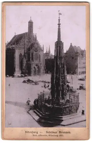 Fotografie Rud. Albrecht, Nürnberg, Ansicht Nürnberg, Schöner Brunnen