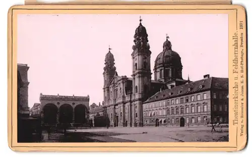 Fotografie Römmler & Jonas, Dresden, Ansicht München, Feldherrnhalle & Theatinerkirche