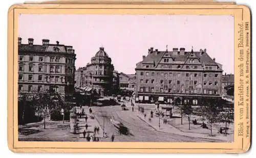 Fotografie Römmler & Jonas, Dresden, Ansicht München, Blick vom Karlstor zum Bahnhof