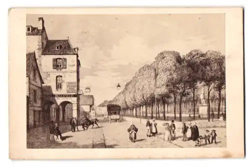 Fotografie F. Sinnett, Paris, Ansicht Dinan, Place Duguesclin