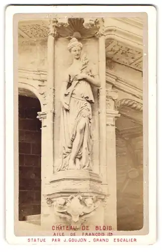 Fotografie Fotograf unbekannt, Ansicht Blois, Chateau de Blois, Statue Par J. Goujon - Grand Escalier