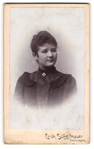 Fotografie Erich Scheithauser, Zwickau i / S., Portrait junge Dame mit hochgestecktem Haar