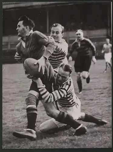 Fotografie Rugbyspiel Blackheath : Birkenhead auf dem Rectory Field in London 1938