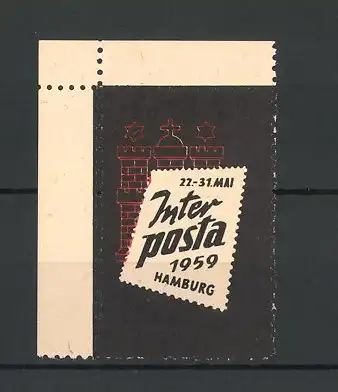Reklamemarke Hamburg, Inter-Posta 1959, Turmansicht