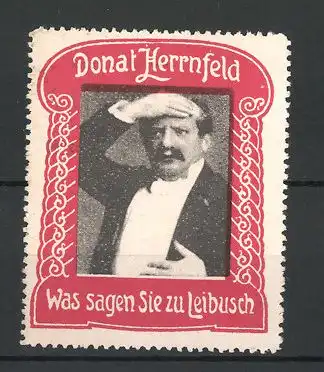 Reklamemarke Donat Herrnfeld, Was sagen Sie zu Leibusch