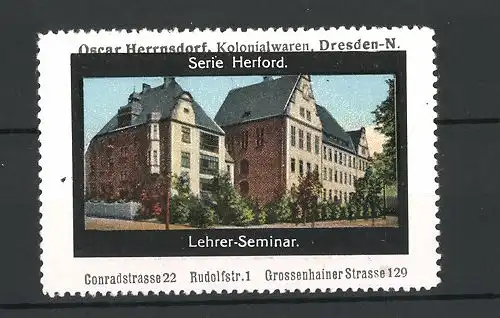 Reklamemarke Serie: Herford, Lehrer-Seminar