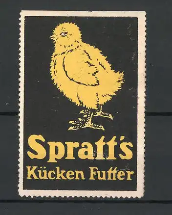 Reklamemarke Spratt's Kücken-Futter, niedliches Kücken
