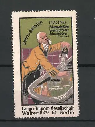 Reklamemarke Ozona Fichtelnadel- und Sauerstoffbäder, Fango-Import-Gesellschaft Walter & Co., Berlin