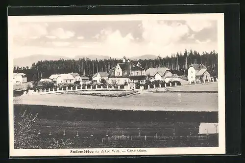 AK Sudomerice, Ortsansicht mit Sanatorium