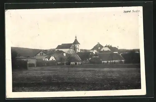 AK Staré Sedlo, Blick nach dem Ort