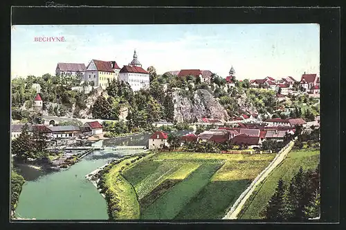 AK Bechyne, Panorama mit Blick auf den Fluss