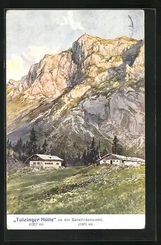 Künstler-AK Edward Theodore Compton: Tutzimger Hütte an der Benediktenwand