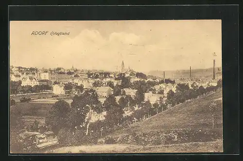 AK Adorf / Vogtland, Teilansicht vom Ort