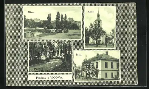 AK Vicov, Skola, Kostel, Náves