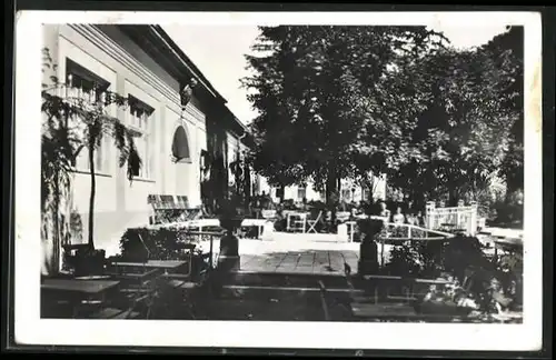 AK Lázne Slatinice, Tanecni Plateau, Gasthaus-Terrasse