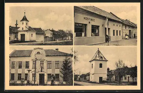 AK Oplocany u Tovacova, Gasthaus, Gebäudeansicht, Kapelle