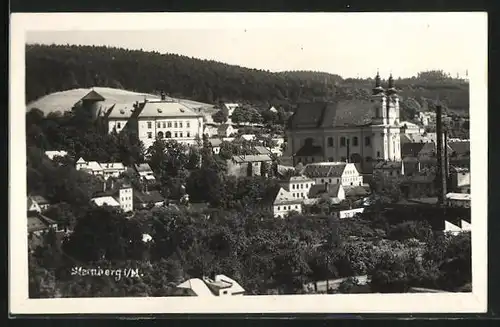 AK Sternberg / Mähren, Perspektive aus der Vogelschau