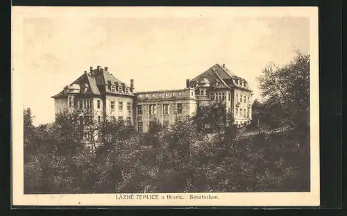 AK Lazne Teplice, Blick zum Sanatorium