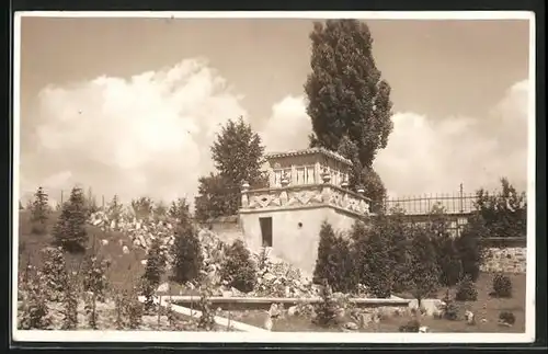 AK Prikazy u Olomouce, Park mit Pavillon