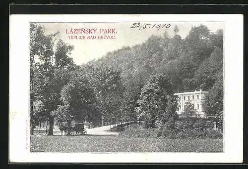 AK Teplice nad Becvou, Lazensky Park