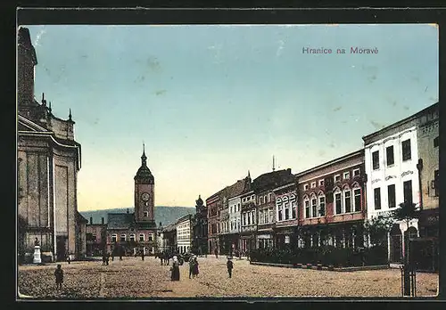 AK Hranice na Morave, Blick zur Kirche