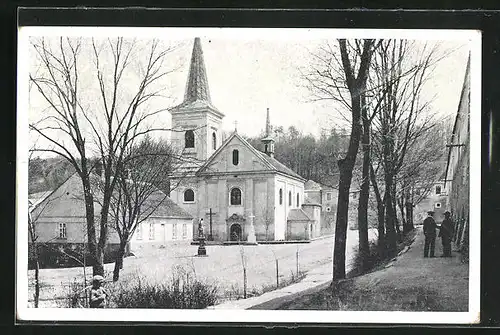 AK Rájec, Blick zur Kirche