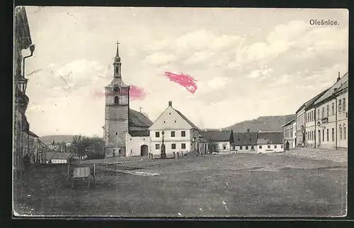 AK Olesnice, Platz an der Kirche