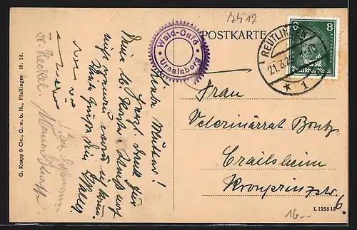 AK Pfullingen, Wald-Café