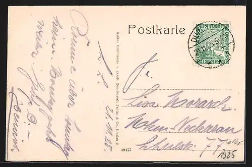 AK Durlach, Strasseneck Werder-Strasse