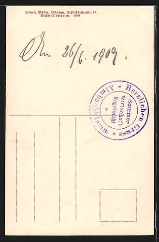 AK Almbachklamm, Gasthaus Kugelmühl am Eingang zur Almbachklamm