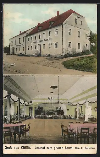AK Kittlitz, Gasthaus zum grünen Baum, Innenansicht