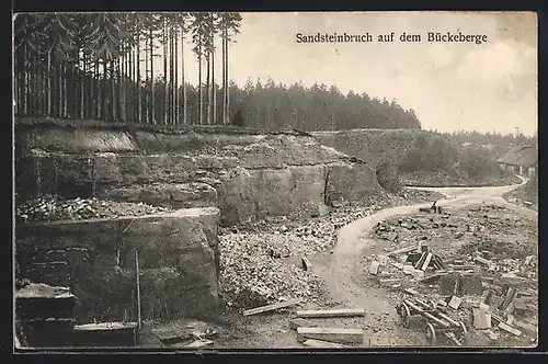 AK Bad Eilsen, Sandsteinbruch auf dem Bückeberg