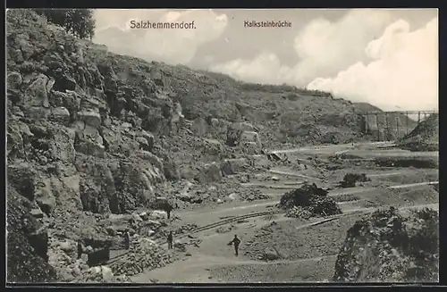 AK Salzhemmendorf, Arbeiter in den Kalksteinbrüchen
