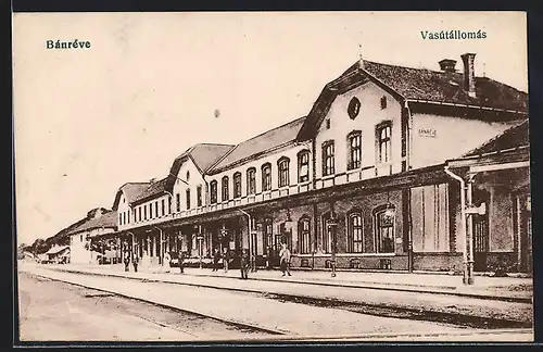 AK Bánréve, Vasútállomás, am Bahnhof